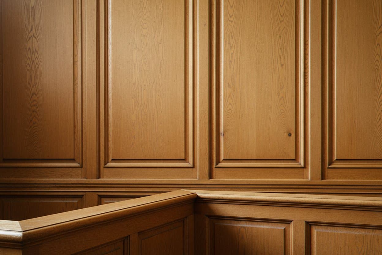 Formal courtroom interior architecture