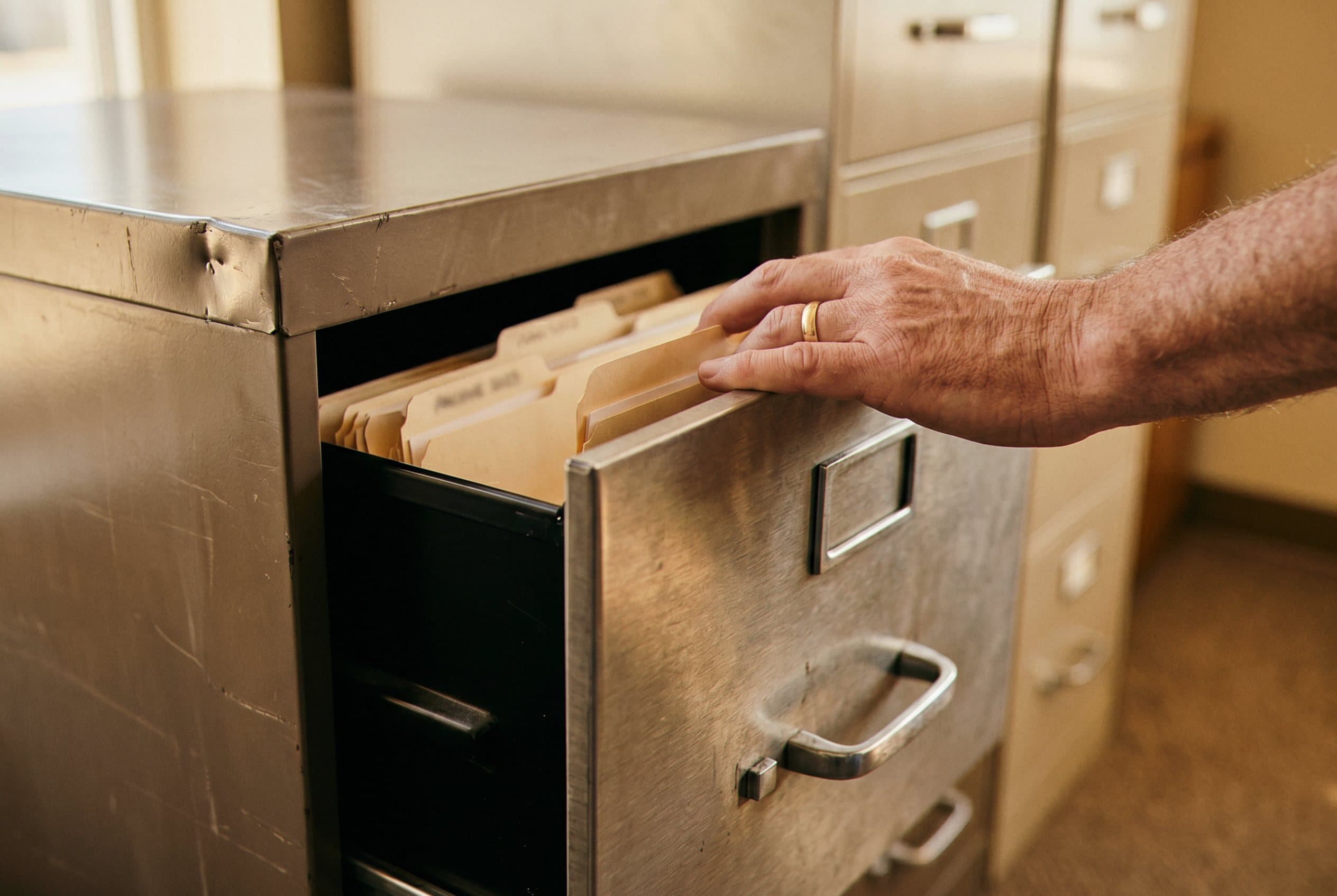 Closing file drawer on old DUI record
